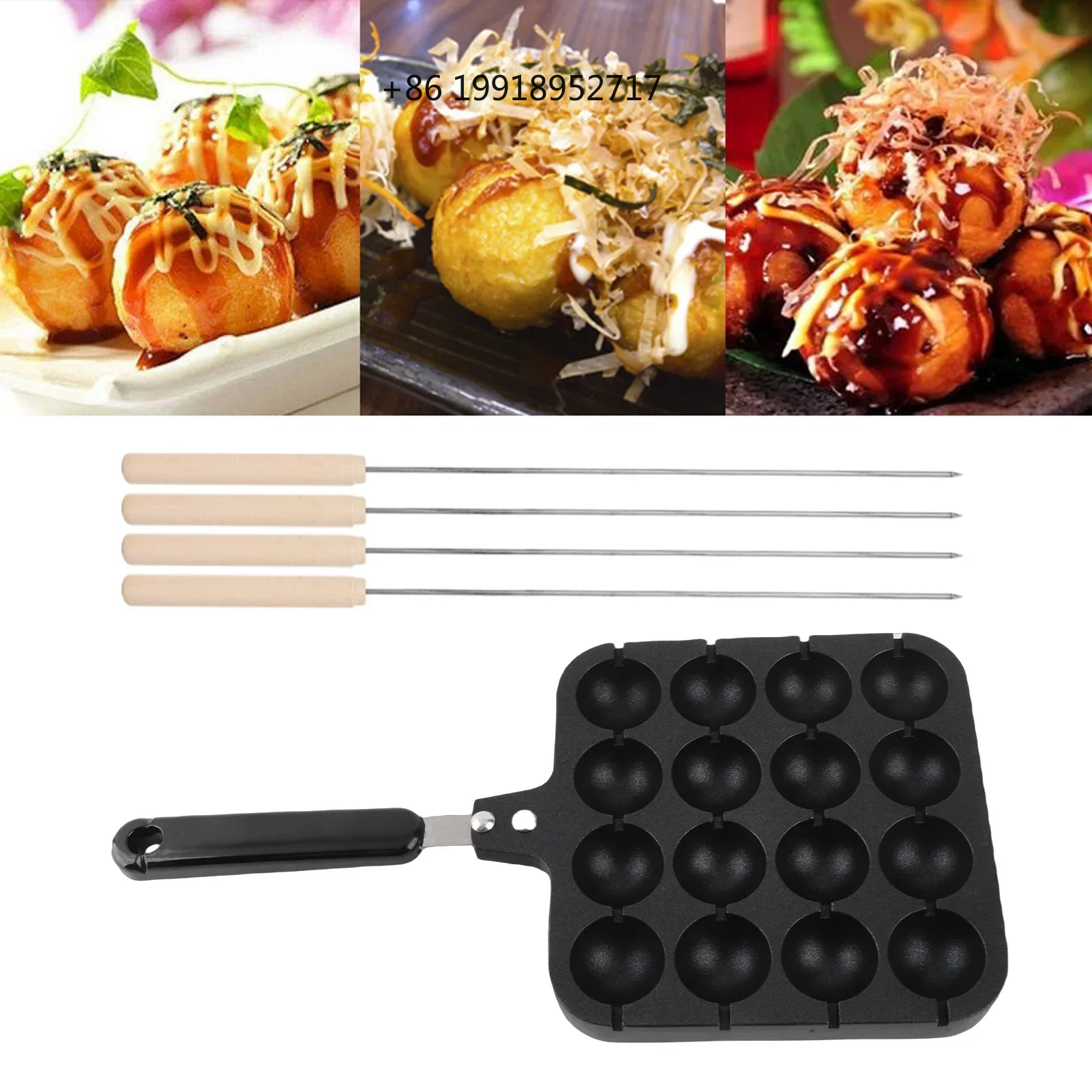 Takoyaki Grill Plate - Antiaanbak Takoyaki Grillpan Plaat Kookvorm Bakvorm