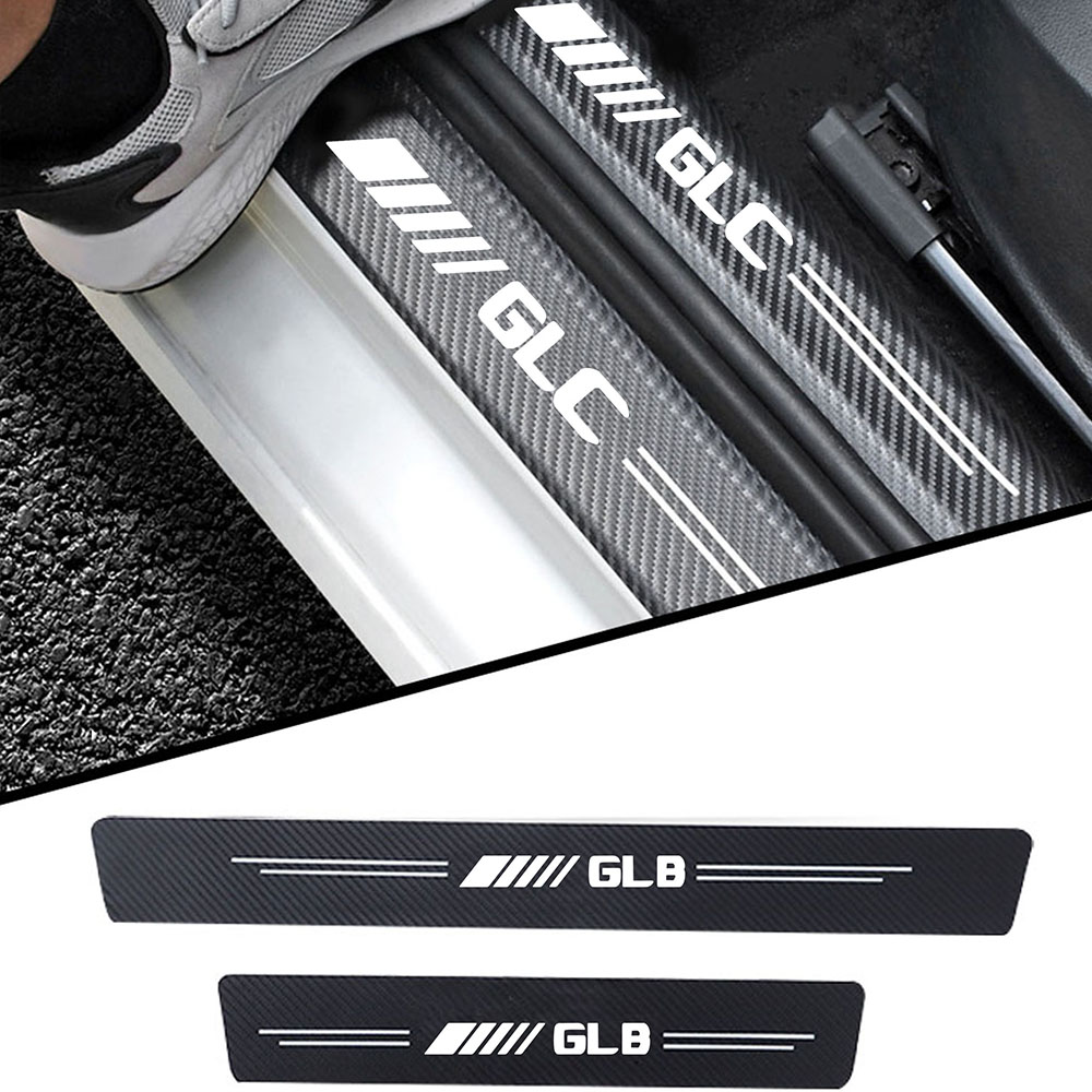 Crepe Pan Carbon - 4 stuks auto Sticker deur carbon